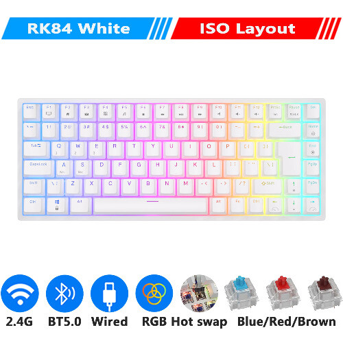 75% RGB Triple Mode Keyboard 84 Hot Swappable Bluetooth Wireless Gamer Keyboard - 第 9/27 張圖片