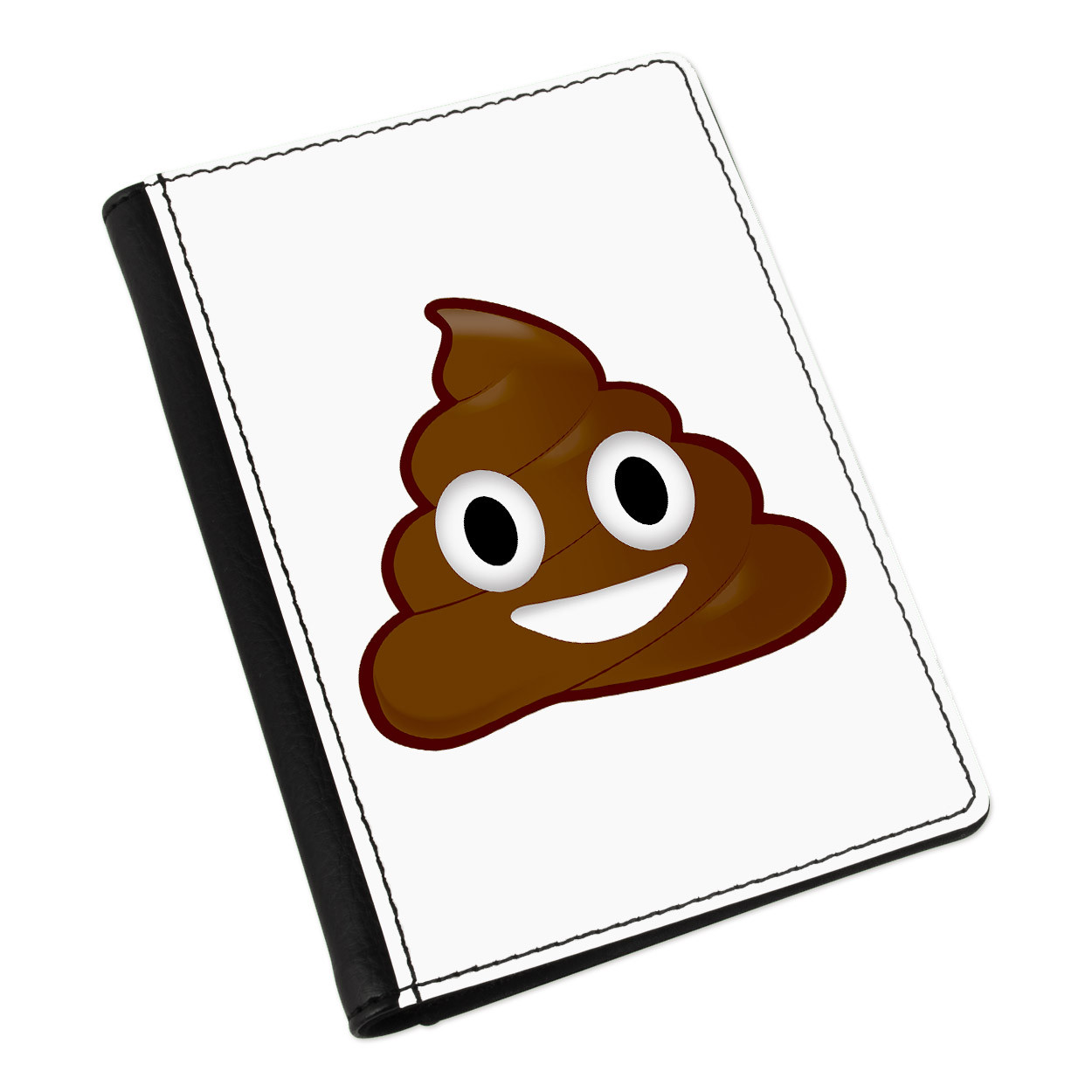 Poo Poop Emoji Passport Holder Cover Case Wallet - Funny Face