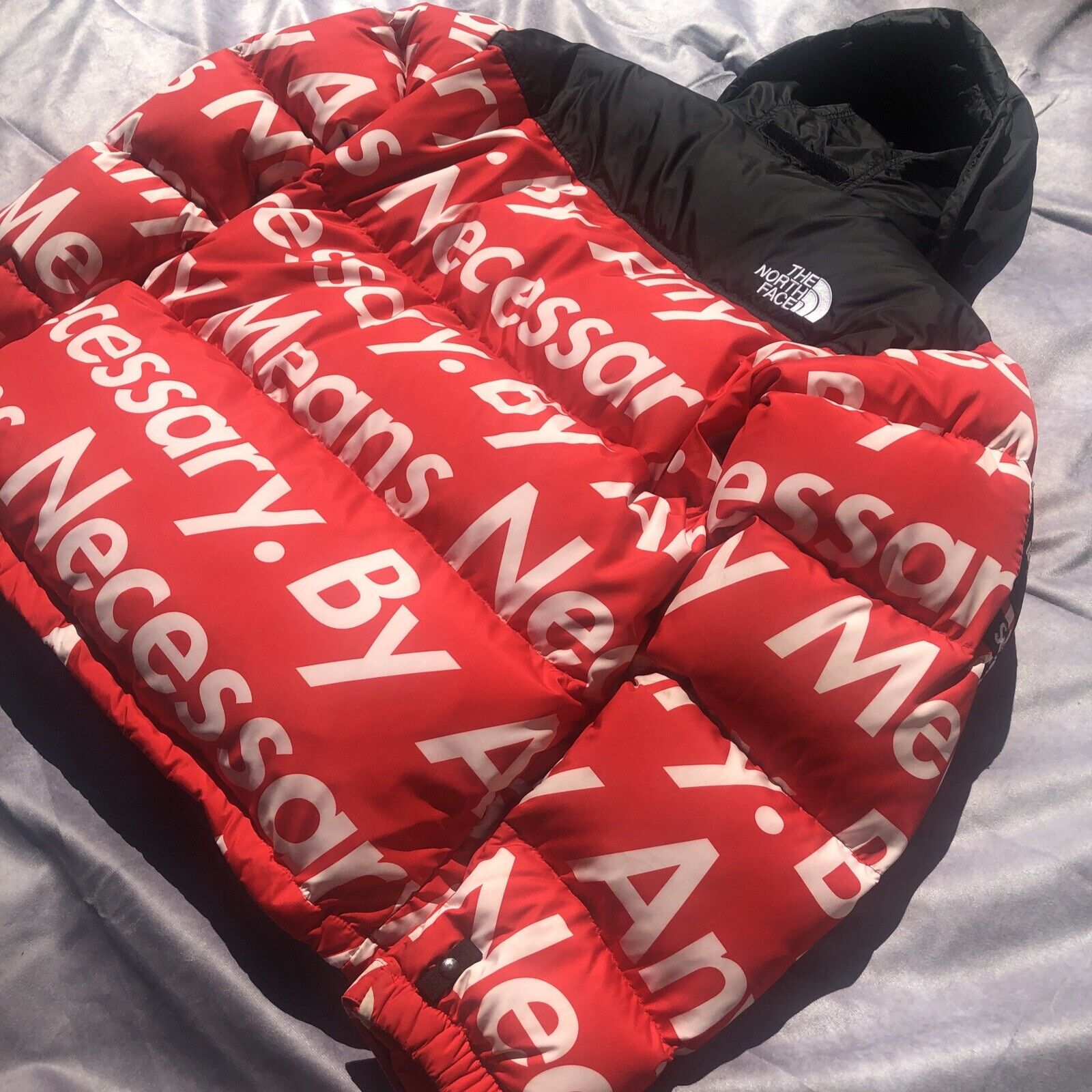 Supreme X North Face By Any Means Necessary Red Large Nuptse