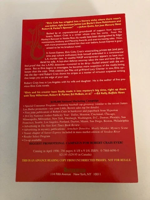 Robert Crais Lot: Sunset Express, Indigo Slam, L.A. Requiem Advance ARCs Foto 3 de 4