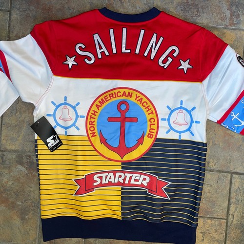Maglione Starter Black Label Wind Jamming Sailing North American Yacht Club L - Foto 4 di 6