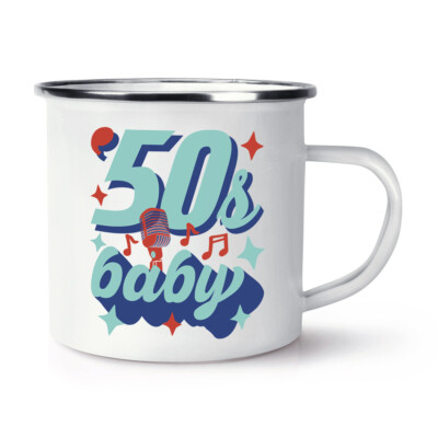 Tasse émail "World's Best Brother" - Cadeau Drôle Camping - Neuf - Blanc