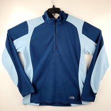 The North Face Fleece Pullover Womens Large TKA 100 Blue 1/4 Zip Sweatshirt