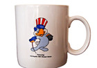 Team USA VTG Sam The Olympic Eagle Fencing 1984 Olympics Los Angeles Coffee Mug — photo 1