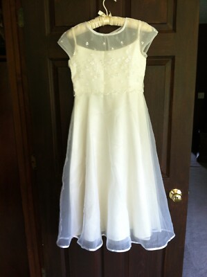 BISCOTTI GIRLS IVORY SPECIAL OCCASION DRESS WEDDING PAGENT COMMUNION 12