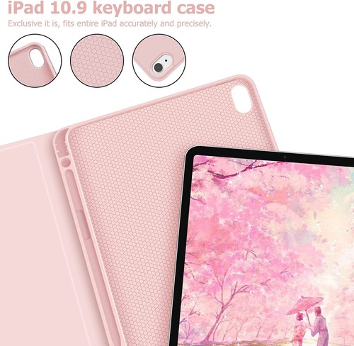 GOKOCO iPad Air 4th/5th Gen Keyboard Case iPad 2020/2022 10.9 Inch ⌨️ PINK - Afbeelding 3 van 7