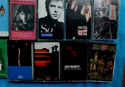 CASSETTE TAPE LOT OF 33 ROCK N ROLL IDOL HENDRIX CHEAP TRICK