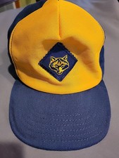 VINTAGE BOY SCOUT - WOLF CUB UNIFORM HAT Made In USA - BSA Cub Scout Dad Hat 80s