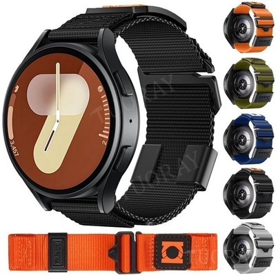 For Samsung Galaxy Watch 4 5 6 7 Classic Active Rugged Canvas Nylon Band Strap