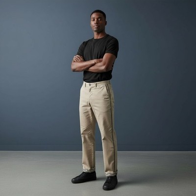 GAP x DAP Harlem Khaki Chinos Mens Size 30x30 Taped Logo Detail Side Stripe