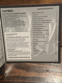 Dino Crisis (Sega Dreamcast) Authentic Manual ONLY