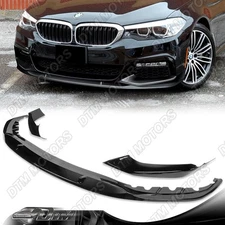 For 17-20 BMW 540i G30 M-Sport Painted Black Front Bumper Lip Body Kit Spoiler