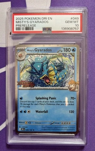 PSA 10 Misty's Gyarados (Prerelease) 049/182 Miscellaneous Cards & Products Holo