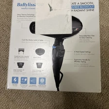 BaBylissPRO Portofino Hair Dryer Nano Titanium Italian Performance 2000W READ