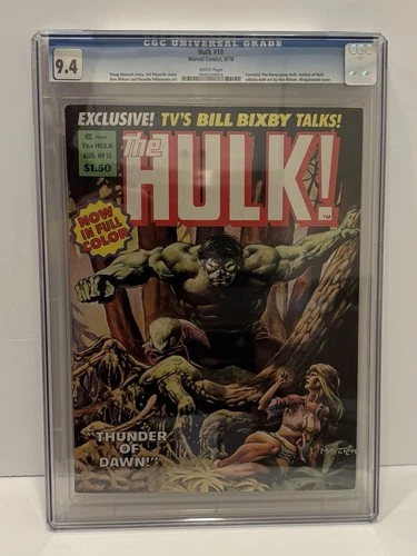 Hulk 10 CGC 9.4  White Pages (Iconic Hulk Magazine-Sized Cover- 1978 High Grade