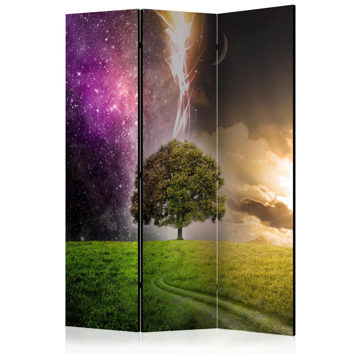 Paravent 3 volets Magic Tree 135x172cm en bois massif et toile tendue haute définition