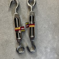 2x Deckmate Marine Grade Stainless Steel 3/8-16 X 7-3/4 In. Turnbuckle Set Of 2