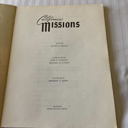 California's Missions illus by Herbert Hahn; VG condition; May 1986 Printing - Picture 3 of 6