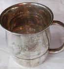 VINTAGE 2.75" TALL TOWLE STERLING SILVER BABY CUP - MONOGRAMMED/DATED