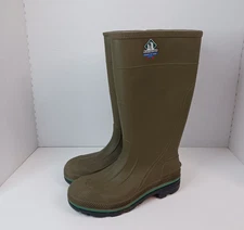 NORTHERNER Olive Rubber Boots - Boot Size 5 Men & 7 Women's - Made In USA -