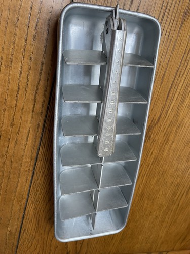 Vintage Frigidaire Quickube Ice Cube Single Aluminum Tray-Used-Quick Release