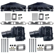 For 5.0L 5.7L Volvo Penta OMC Exhaust Manifold & Elbow/Riser Kit 3847501 3862664