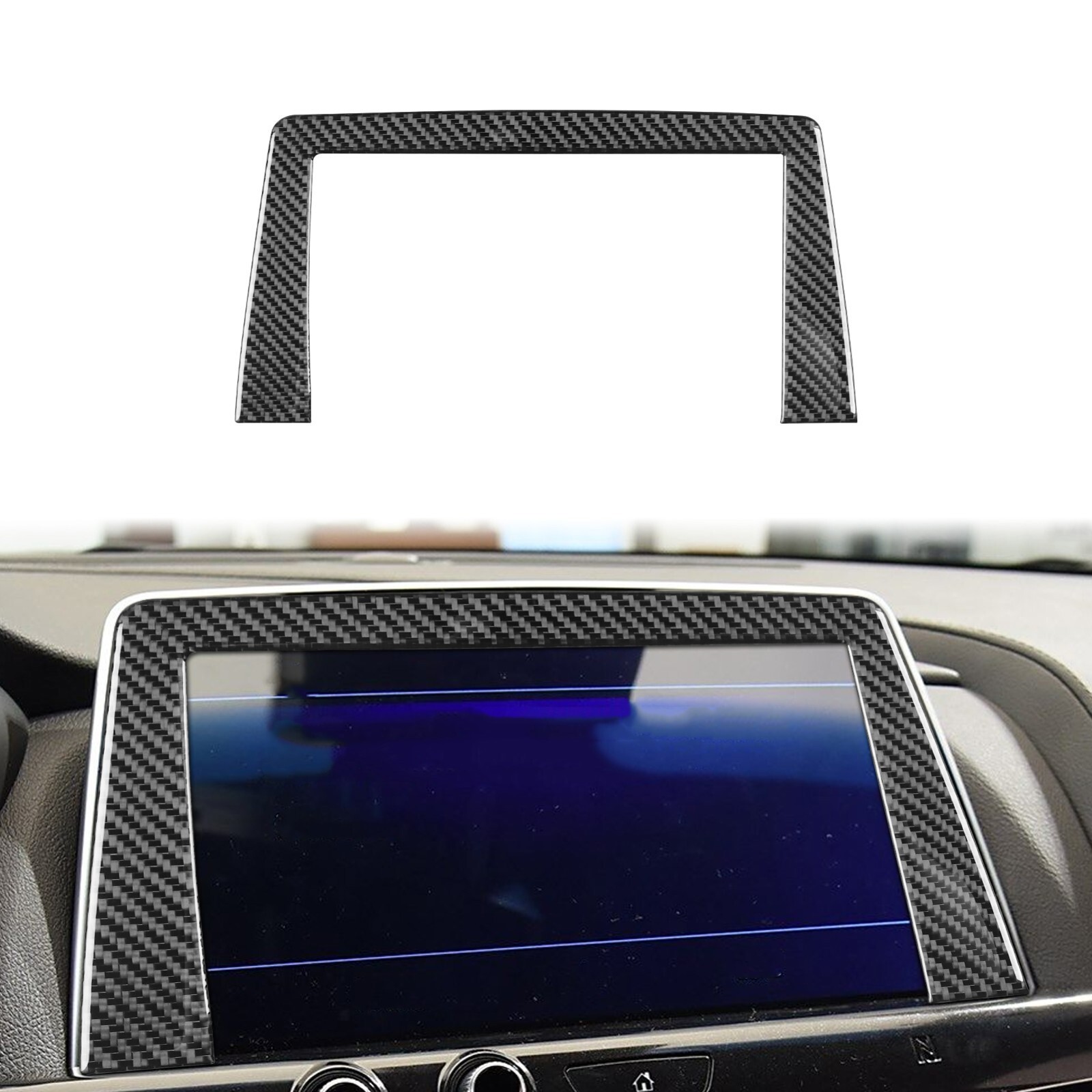 For Cadillac CT5 2020-2025 Carbon Fiber Center Navigation GPS Screen Cover Trim