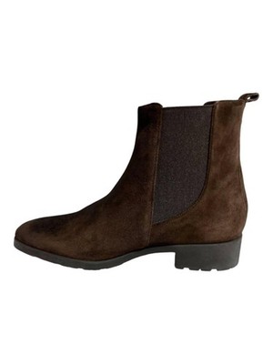 Bally Women's Coline Suede Leather Chelsea Boots Testa Di Moro