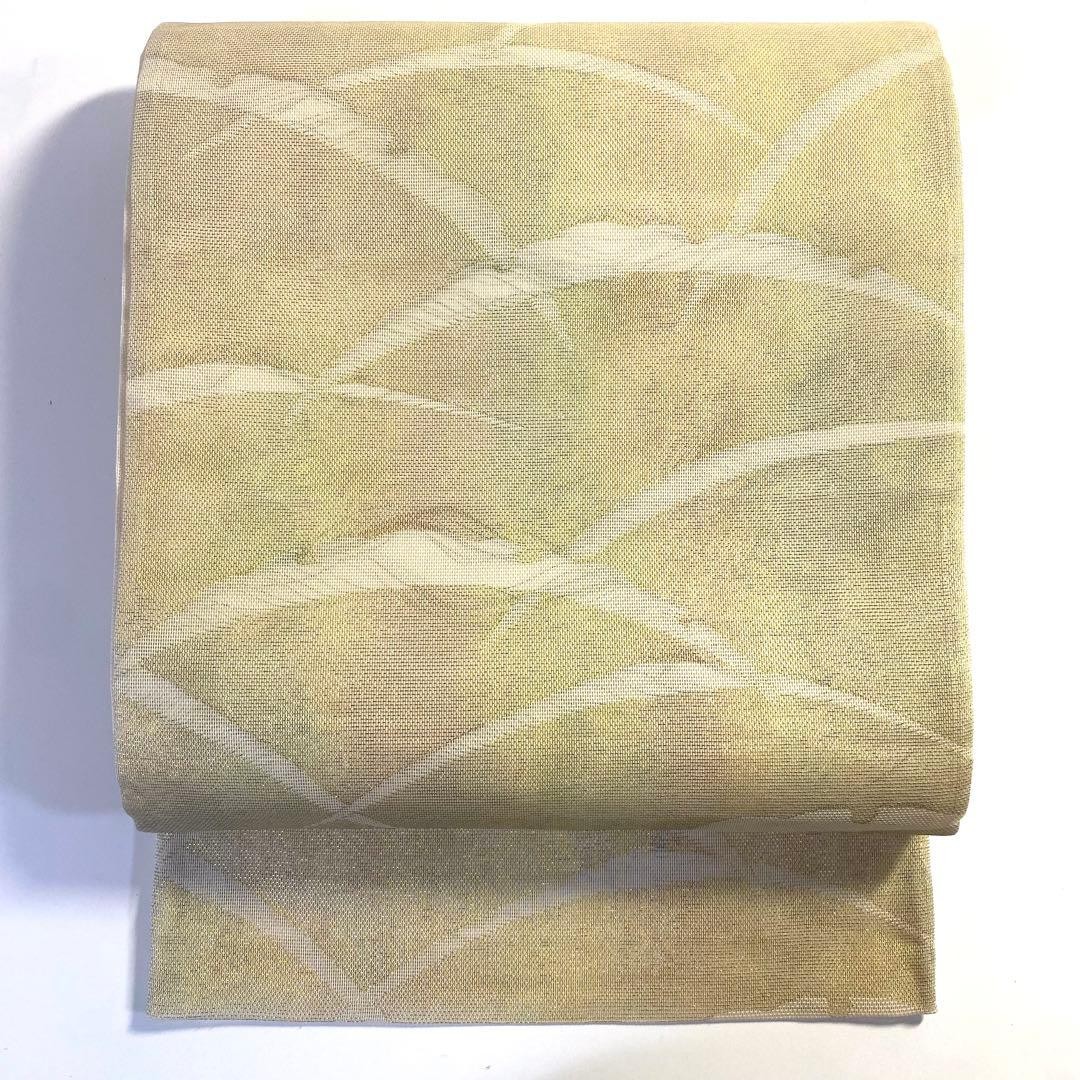 Kimono Japonés Fukuro Obi Cinturón Seda Ropa de Verano Gasa Oro Beige Verde Rosa