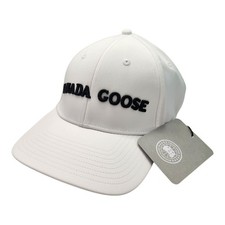 Canada Goose Tech Cap White Black Unisex Baseball Hat S/M New Casual Designer