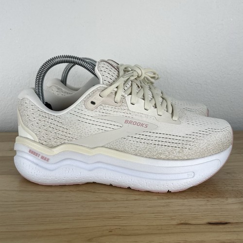 Zapatos para correr Brooks Ghost Max 2 para mujer 7,5 EE leche de coco/gris/zephyr NUEVOS - Imagen 4 de 13