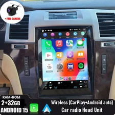 9.7" Apple Carplay Car Radio Stereo GPS Navi For Cadillac Escalade 2007-2014