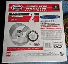 Master Flow Vents 1540 CFM Power Gable Mount Vent PG2, NEW sealed