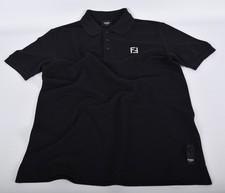 Men  s Fendi Black Polo Shirt M Piqu  Cotton Chest Detail