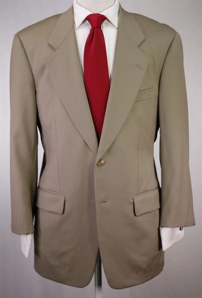 Samuelsohn Khaki Tan Wool 2-Btn Suit Men's 39R 40R - Image 2 of 4