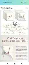 Wizard Lightning Bolt Scar Temporary Tattoos for Halloween,Magic Cosplay 96
