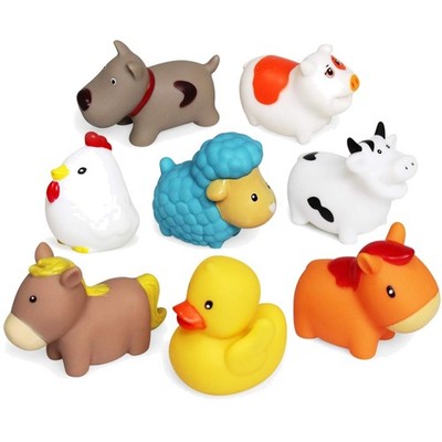 Schwimmendes Badespielzeug Farm Set8 PCS Tier Silikon Kinder Bade Spielzeug