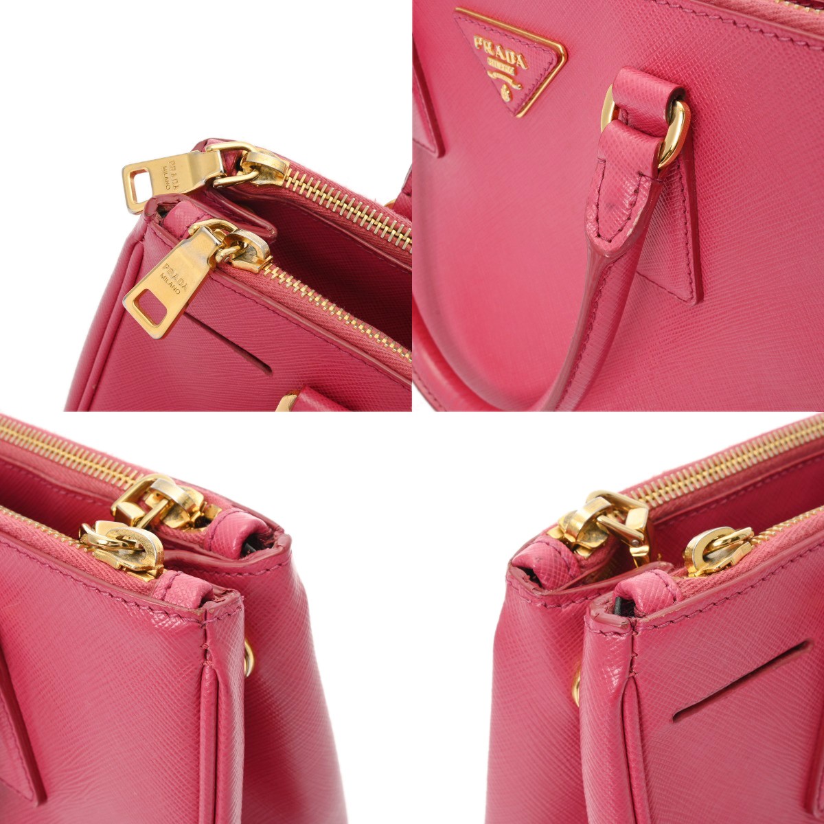 PRADA 2WAY Safiano leather pink Women Handbag thumbnail 5