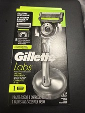 Gillette Labs Razor with Exfoliating Bar-1 Razor, 1 Razor Stand & 1 Cartridges