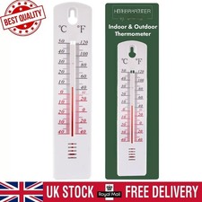 WALL THERMOMETER Indoor Outdoor Home Room Office Garden Greenhouse Temperature