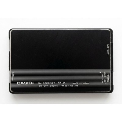Vintage Casio FM Card Radio FM Receiver RD-10, Original Box