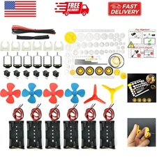 Electric Mini Motor Kit: 6 x 24000 RPM Motors with Gears for Science Experiments