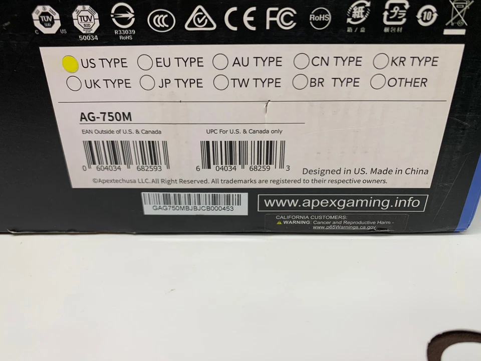 Apexgaming AG-750M 750W 80 Plus Gold Fully Modular ATX Power Supply - Image 2 of 4