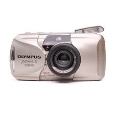 Olympus Mju II Zoom 80 35mm Film Camera - FULLY FUNCTIONAL