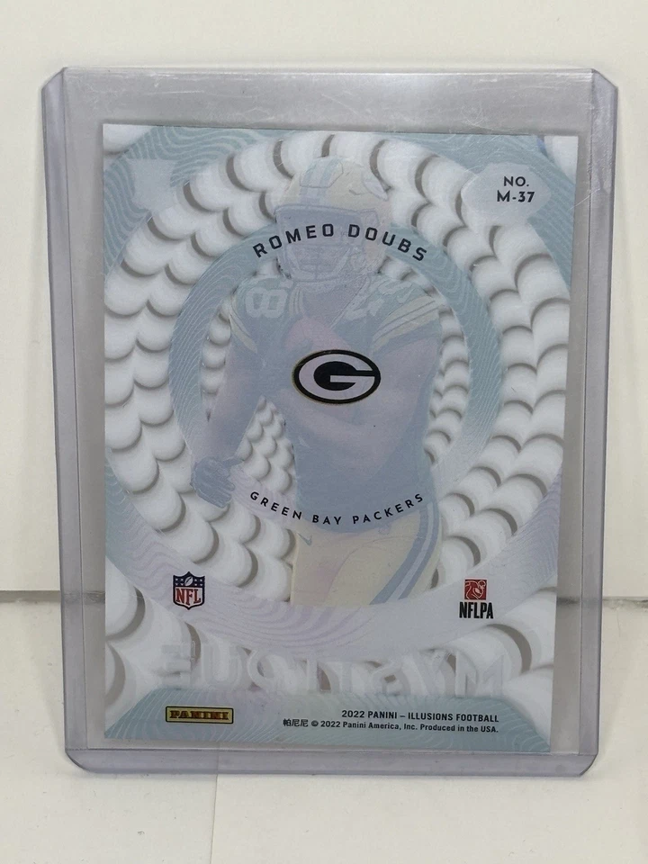 2022 Panini Illusions Mystique Romeo Doubs Emerald #M-37 Green Bay Packers (RC) - Image 2 of 2
