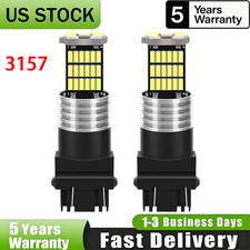 2pcs 3157 Led 6000k White Turn Signal Light Blinker Bulbs No Hyper Flash 12000lm 2pcs 3157 Led 6000k White Turn Signal Light Blinker Bulbs No Hyper Flash 12000lm