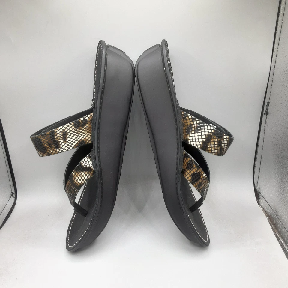 Wolky Tahiti Sandals Women's 9-10M EU41 Congo Suede Bronze Snake Embossed  - Image 3 of 4