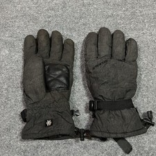 Seirus Heatwave Gloves Mens XL Gray Insulated Ski Winter Gauntlet Gripper Snow