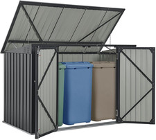 Contenitore per Bidoni Dei Rifiuti Da 3 Pezzi Namur 3 Bidoni Da 120 Litri - 2M² 