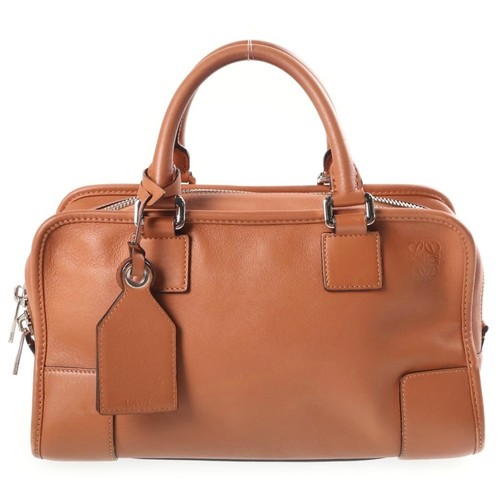 LOEWE Amasona 28 Handbag Shoulder Bag 2 way Tan Leather 352.30.N03 Used 3695d591